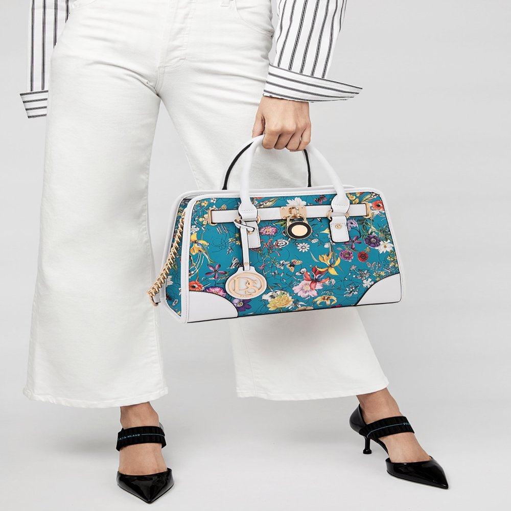 Women Handbags Top Handle Satchel Purse Shoulder Bag Briefcase Hobo Bag Set 2Pcs
