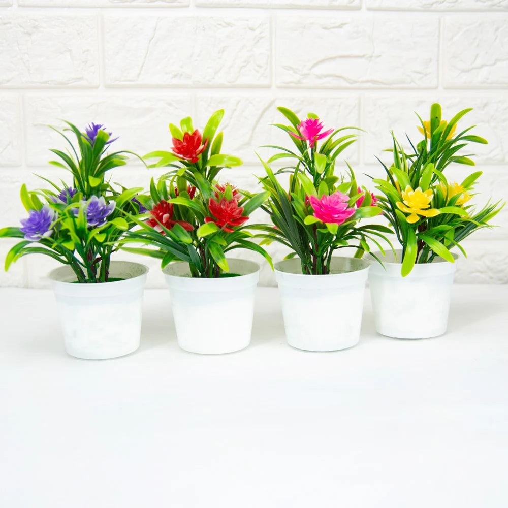 Artificial Flower Potted Simulation Potted Flowers Simulation Bonsai Artificial Water Lily DIY Home Garden Decoration Plant