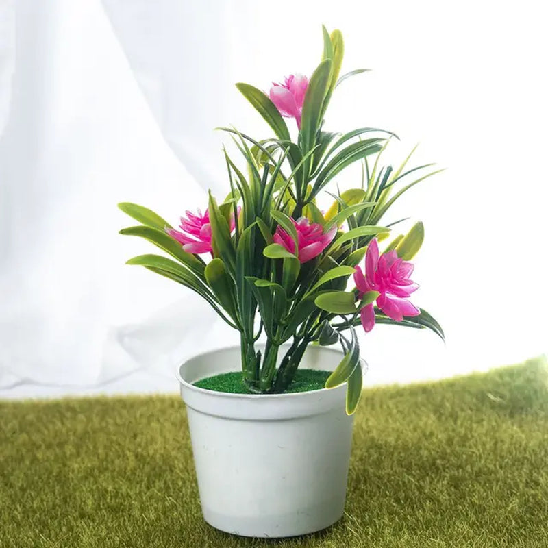 Artificial Flower Potted Simulation Potted Flowers Simulation Bonsai Artificial Water Lily DIY Home Garden Decoration Plant